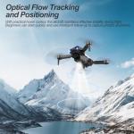 Drone with 1080P Camera, Christmas Mini Foldable Drone for Adults and Beginners, Headless Mode, Altitude Hold, One Key Start/Landing, 360° Flips, Speed Adjustment (Matte Black)