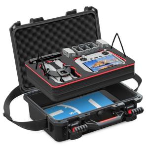 STARTRC Dual Layer Waterproof Hard Case for DJI Mini 5 Pro/4 Pro/3 - Organized Storage for Drone, Fly More Combo, 6 Batteries, 65W Charger, filter set, RC2/RC-N3 & landing pad
