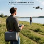 STARTRC Dual Layer Waterproof Hard Case for DJI Mini 5 Pro/4 Pro/3 - Organized Storage for Drone, Fly More Combo, 6 Batteries, 65W Charger, filter set, RC2/RC-N3 & landing pad