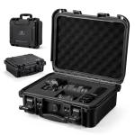 K&F CONCEPT Waterproof Hard Case, Portable Protective Camera Case, Customizable Foam Case Fit Use of Camera, Drones, Equipments -13.5x11.4x5.3inch