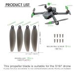 16PCS Foldable Drone Propellers Replace Parts for S197 Drone Spare Part, Replacement Low-Noise and Quick-Release Blades Props Wings Accessories