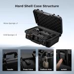 K&F CONCEPT Waterproof Hard Case, Portable Protective Camera Case, Customizable Foam Case Fit Use of Camera, Drones, Equipments -13.5x11.4x5.3inch