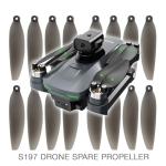 16PCS Foldable Drone Propellers Replace Parts for S197 Drone Spare Part, Replacement Low-Noise and Quick-Release Blades Props Wings Accessories