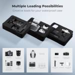 K&F CONCEPT Waterproof Hard Case, Portable Protective Camera Case, Customizable Foam Case Fit Use of Camera, Drones, Equipments -13.5x11.4x5.3inch