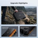 K&F CONCEPT Waterproof Hard Case, Portable Protective Camera Case, Customizable Foam Case Fit Use of Camera, Drones, Equipments -13.5x11.4x5.3inch