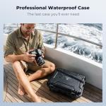 K&F CONCEPT Waterproof Hard Case, Portable Protective Camera Case, Customizable Foam Case Fit Use of Camera, Drones, Equipments -13.5x11.4x5.3inch