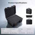 K&F CONCEPT Waterproof Hard Case, Portable Protective Camera Case, Customizable Foam Case Fit Use of Camera, Drones, Equipments -13.5x11.4x5.3inch