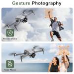 ASFSFQ PRO Drone with Camera for Adults 4K,Brushless Motors Drone for Kids Beginners,40mins Flight Time with 2 Batteries,FPV Foldable RC Quadcopter,Toys Gifts for Teen Boys Girls, Beginner（Grey）