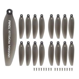 Universal 70mm/2.76In Drone Propellers for S159, S166, S167, S197, V168,AE20Max Models - Replacement Drone Accessories with Stable and Low-Noise Operation, Easy Installation and Removal,16-Pack (gray)