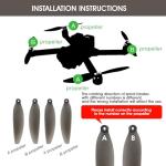 Universal 70mm/2.76In Drone Propellers for S159, S166, S167, S197, V168,AE20Max Models - Replacement Drone Accessories with Stable and Low-Noise Operation, Easy Installation and Removal,16-Pack (gray)
