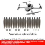 Universal 70mm/2.76In Drone Propellers for S159, S166, S167, S197, V168,AE20Max Models - Replacement Drone Accessories with Stable and Low-Noise Operation, Easy Installation and Removal,16-Pack (gray)
