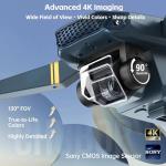 4K Drone with Camera 2650 ft Long Range 84 min Flight Time Super Endurance Foldable Drone with Camera for Beginners, WiFi FPV Quadcopter, Brushless Motor, Auto Hover, Follow Me (3 Batteries)