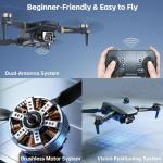 4K Drone with Camera 2650 ft Long Range 84 min Flight Time Super Endurance Foldable Drone with Camera for Beginners, WiFi FPV Quadcopter, Brushless Motor, Auto Hover, Follow Me (3 Batteries)