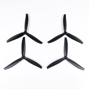 7-Inch Glass Fiber Nylon Propellers, 3-Blade Props for Cinelifter FPV Drones, Black (4 pcs - 2 CW, 2 CCW)