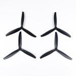 7-Inch Glass Fiber Nylon Propellers, 3-Blade Props for Cinelifter FPV Drones, Black (4 pcs - 2 CW, 2 CCW)