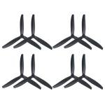 7-Inch Glass Fiber Nylon Propellers, 3-Blade Props for Cinelifter FPV Drones, Black (4 pcs - 2 CW, 2 CCW)