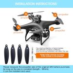 mcokoe Universal 58mm/2.28In Drone Propellers for S162、S116、S112、XK5、SG108、L108、S3、S9、M8、RG101、A13、S1S、K918 Models - Replacement Drone Accessories with Stable and Low-Noise Operation 16-Pack (Black)