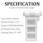 POWERION Phantom 3 Battery for DJI, 2 Pack 4500mAh-15.2V Intelligent Flight Battery for DJI Phantom 3/3 Pro/3 Advanced/3 4K/3 SE Drone Replacement