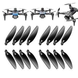 mcokoe 16PCS Universal 70mm/2.76In Foldable Propellers and Screws Replace Parts for S166/S166MAX/S167/S196 RC Quadcopter Blade Parts