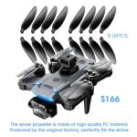 mcokoe 16PCS Universal 70mm/2.76In Foldable Propellers and Screws Replace Parts for S166/S166MAX/S167/S196 RC Quadcopter Blade Parts