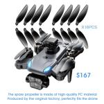 mcokoe 16PCS Universal 70mm/2.76In Foldable Propellers and Screws Replace Parts for S166/S166MAX/S167/S196 RC Quadcopter Blade Parts