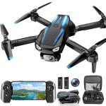 Drone with 1080P Camera, Foldable Remote Control Quadcopter for Adults Beginners, Mini Drone with Stable Hover, Waypoint Fly, 3D Flips, One Key Start, 2 Batteries, Easy to Fly Indoors & Outdoors