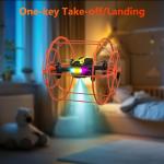 Morlyrctooy M17 Drone with Protective Cover Mini Drone RC Quadcopter for Beginners Land-Air Dual Mode Drone Headless Mode 3 Speed Modes 3D Flip One Key Control 2 Rechargeable Battery Gifts