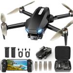 GPS Drone with Camera for Adults, 2K HD FPV Drone with Auto Return, Follow Me, Circle Fly, Waypoint Fly, Stable Hover, Brushless Motor, Foldable 5G Transmission Remote Control Quadcopter, Black