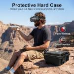 Lekufee Waterproof Hard Carrying Case for DJI Neo 2 Drone, Fly More Combo, DJI RC 2, RC N3, Goggles N3/3, RC Motion 3, and Accessories(Case Only)