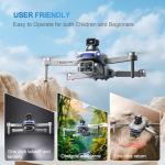 S119 4K Drone with Camera for Adults, GPS Auto Return, Obstacle Avoidance, Brushless Motor, 5G Screen Remote, 3 Batteries 75 Min Flight, Dual Camera 120° Wide-Angle, 2000M Range, 120M Altitude FPV Quadcopter (Gray)