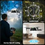 F417PRO Drone with Camera 1080P for Adults Kids, Mini Drone with Screen, Adult Drone, Dual 90° Lens, LED Lights, Optical Flow, Modular Battery, Beginner Drone, One Key Start, Headless, 3D Flip, Case