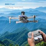 S119 4K Drone with Camera for Adults, GPS Auto Return, Obstacle Avoidance, Brushless Motor, 5G Screen Remote, 3 Batteries 75 Min Flight, Dual Camera 120° Wide-Angle, 2000M Range, 120M Altitude FPV Quadcopter (Gray)