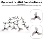 HOPLEX 16pcs Gemfan 1219S 3-Blade Propellers with 1.0mm Shaft Hole Compatible for 0702 Series Brushless Motor, FPV Racing Drone Like Air65 Brushless Drone Metor65 Brushless Quadcopter