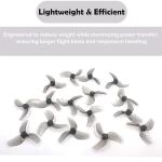 HOPLEX 16pcs Gemfan 1219S 3-Blade Propellers with 1.0mm Shaft Hole Compatible for 0702 Series Brushless Motor, FPV Racing Drone Like Air65 Brushless Drone Metor65 Brushless Quadcopter