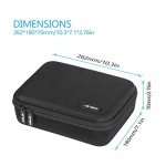 JSVER Carrying Case for DJI Mini 2 Hard Shell Storage Case for Mavic Mini 2/ Mini 2 SE/Mini 4K Drone Remote Comtroller and Other Accessories, with Propeller Protectors and Control Stick Cover