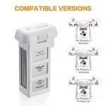 LORDONE Phantom 3 Battery, 15.2V 4480mAh Intelligent Flight Battery for DJI Phantom 3 Standard, DJI Phantom 3 Pro, DJI Phantom 3 Advanced, DJI Phantom 3 4K, DJI Phantom 3 SE Drone