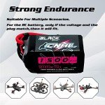 CNHL 1500mAh 4S Lipo Battery 14.8V 100C with XT60 Plug for FPV Drone Racing RC Quadcopter Helicopter Airplane Boat Car(2 Packs)