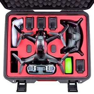 FPVtosky Professional Hard Case for DJI FPV [Case Only] - DJI FPV Drone Carrying Case Accessories - Fits 6 batteries - Keep Props On - Compatible with Goggles Integra