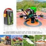 OVONIC 6S Lipo Battery 100C 1300mAh 22.2V Lipo Battery with XT60 Connector for RC FPV Racing Drone Quadcopter