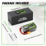 OVONIC 6S Lipo Battery 100C 1300mAh 22.2V Lipo Battery with XT60 Connector for RC FPV Racing Drone Quadcopter