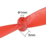 uxcell RC Propellers 55mm CW CCW 2-Vane Main Rotors, Black Red 8 Pairs