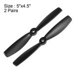 uxcell Bullnose Propellers 5045 5x4.5 Inch CW CCW 2-Vane for RC Quadcopter Hexacopter Multirotor, Black 2 Pairs
