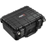 Eylar 13" Protective Hard Camera Case, IP67 Waterproof & Shockproof for Gear, Audio & Video Equipment, Drones, and Tools with Customizable Foam, TSA Approved, 13.37 Inch x 11.62 Inch x 6 Inch (Black)