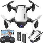 SIMREX X300C Mini Drone with Camera 720P HD FPV, RC Quadcopter Foldable Drone, Drone With Altitude Hold, 3D Flip, Headless Mode, Gravity Control and 2 Batteries, Gifts for Kids, Adults, Beginner