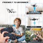 SIMREX X300C Mini Drone with Camera 720P HD FPV, RC Quadcopter Foldable Drone, Drone With Altitude Hold, 3D Flip, Headless Mode, Gravity Control and 2 Batteries, Gifts for Kids, Adults, Beginner