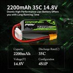 OVONIC 4s Lipo Battery 35C 2200mAh 14.8V Lipo Battery with XT60 Connector for Airplane RC Quadcopter Helicopter FPV Drone