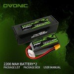 OVONIC 4s Lipo Battery 35C 2200mAh 14.8V Lipo Battery with XT60 Connector for Airplane RC Quadcopter Helicopter FPV Drone