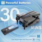 Naseto Drone with Camera 1080P for Kids Adults, Foldable HD FPV Mini Drone with 2 Batteries, One Key Take Off/Land, Altitude Hold, Headless Mode, 360°Flip, Gravity Control, Gestures Selfie, 3 Speed Mode, Waypoint Fly