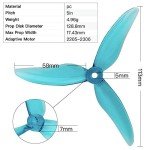 16pcs 3-Blade Props high-Speed Propellers Popo, 5inch 128mm CW CCW for Racing Frame FPV Drone 2205 2206 2306 2307 Brushless Motors,GEMFAN 51499（4 Colors）