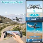 Oddire Mini Drone with Camera - 1080P HD Foldable Drone with Stable Hover, Gravity Control, Auto-Follow, Trajectory Flight, 90° Adjustable Lens, One Key Take Off/Land, 3D Flip, Drones for Adults